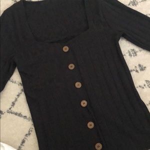 Free people black buttoned top!